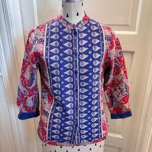 Provençal Quilted Cotton Reversible Jacket
India Block Print
Button Down
M